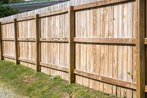 Standard picket style privacy fence